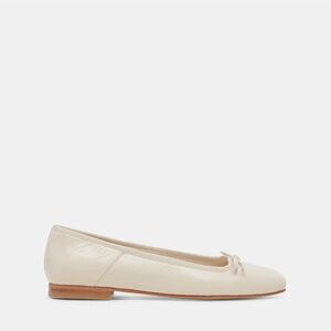 Dolce Vita Anisa Ballet Flat in Crème Crinkle Patent